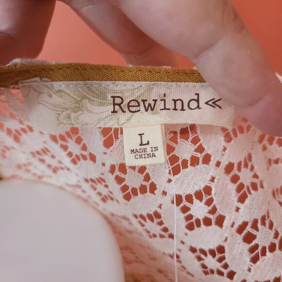 Rewind Mustard Sleeveless Dress Large - Picture 5 of 6